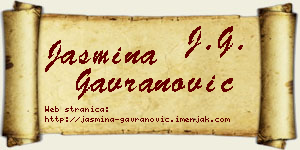 Jasmina Gavranović vizit kartica